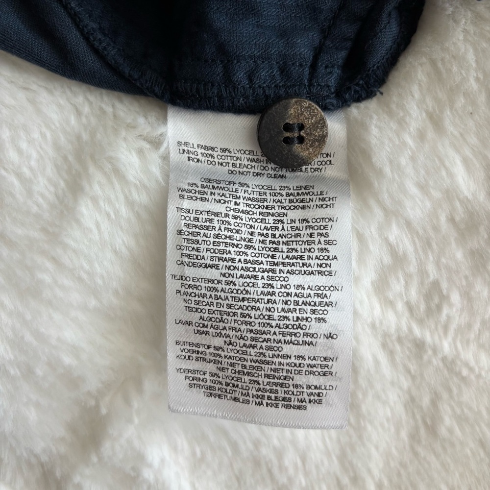Frescobol Carioca Sergio Lyocell Linen Cotton Blend Shorts in Navy Men’s 34 NEW - Picture 10 of 16